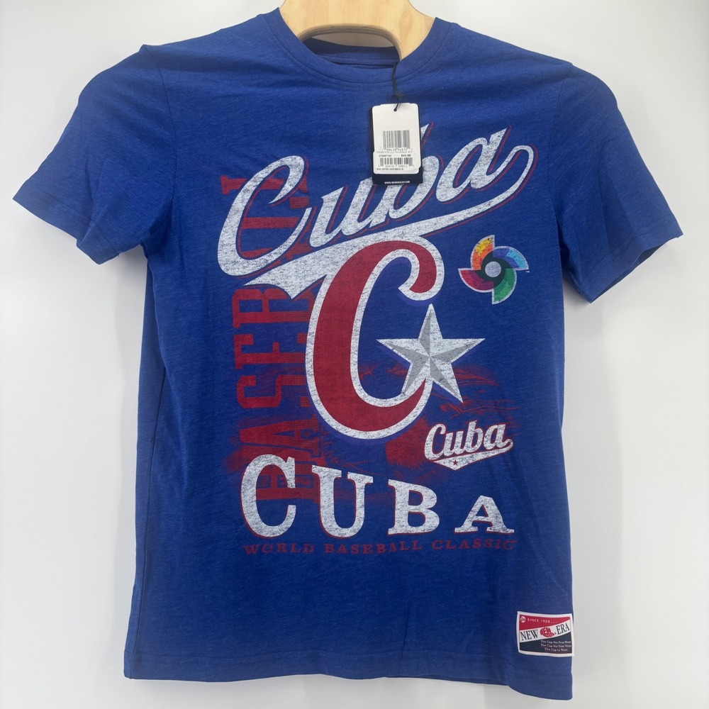 New Era T-Shirt Mens Medium Blue Cuba World Baseball Classic NWT WBC 2026 Tee